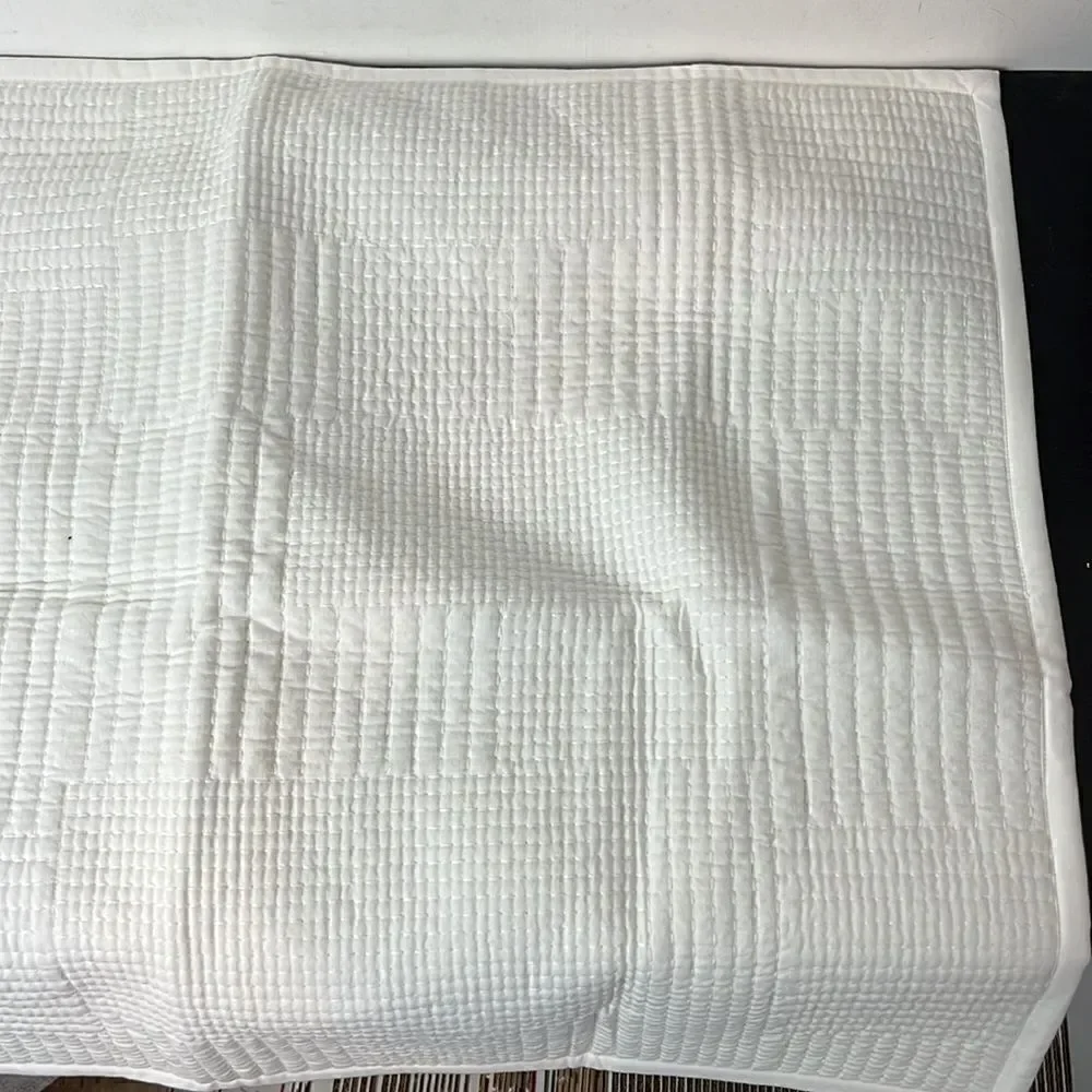 Pottery Barn Grid stitched sham